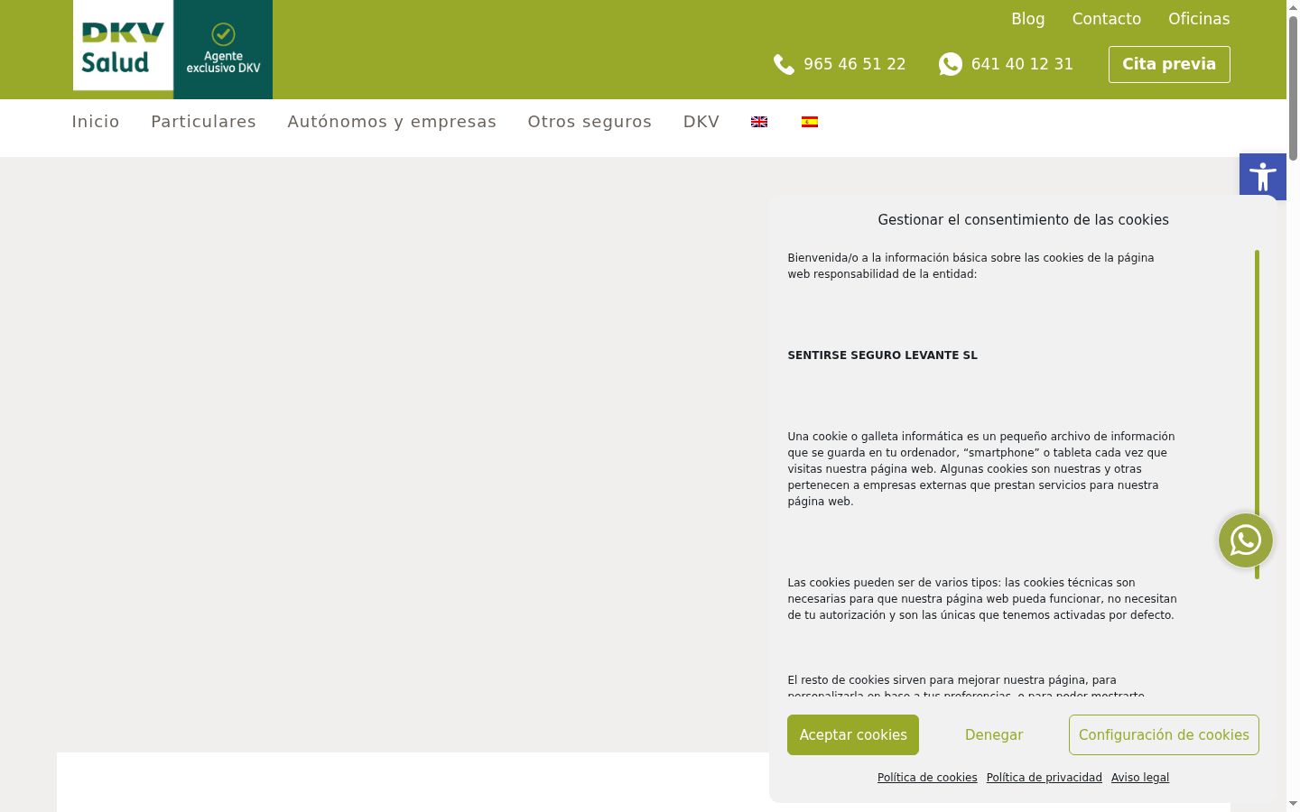 Screenshot tal-banner tal-kunsens muri qabel kwalunkwe interazzjoni