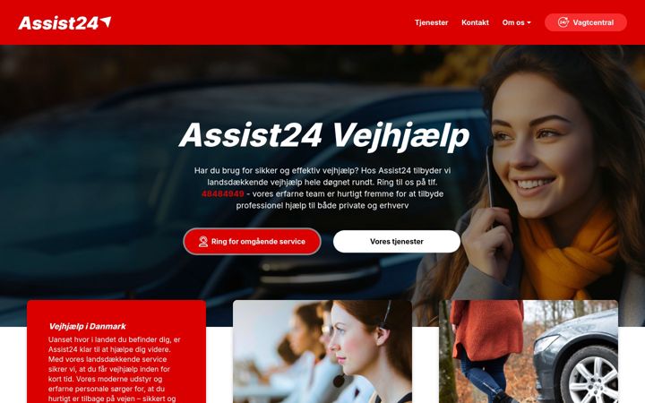 Posnetek zaslona dkvejhjaelp.dk