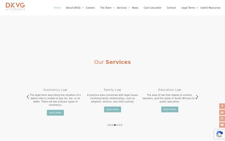 Screenshot of dkvg.co.za