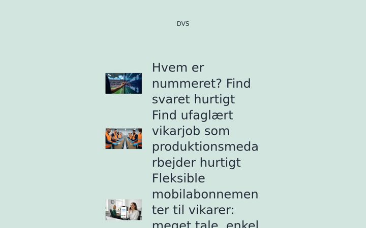 Screenshot of dkvikarservice.dk