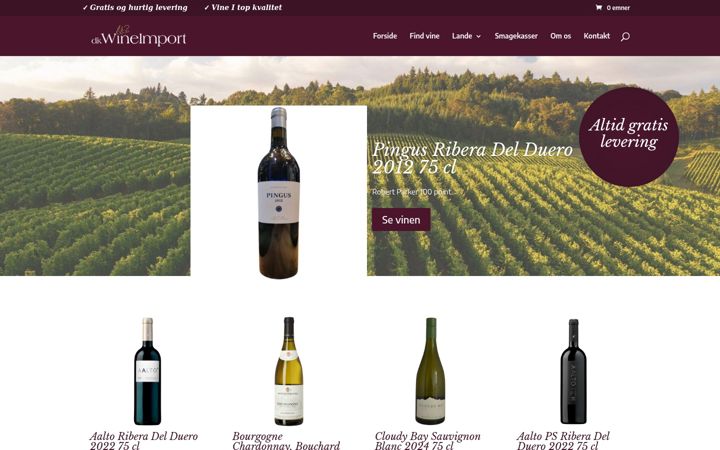 Zrzut ekranu dkwineimport.dk