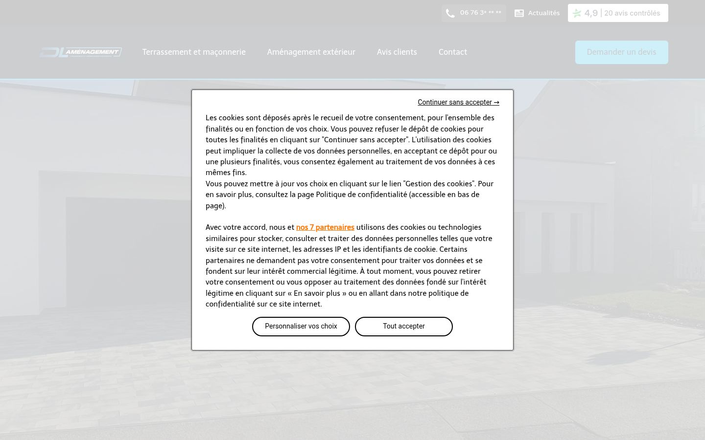 Sutikimo reklamjuostės, rodytos prieš bet kokią sąveiką, ekrano kopija