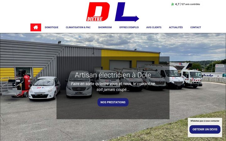 Screenshot of dl-electricite39.com
