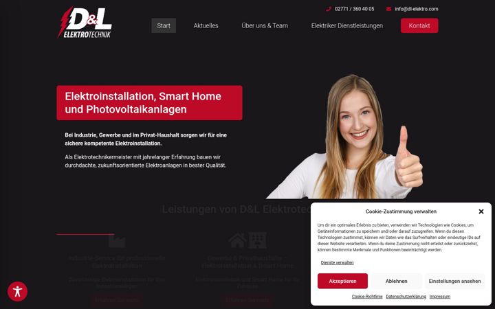 Screenshot of dl-elektro.com
