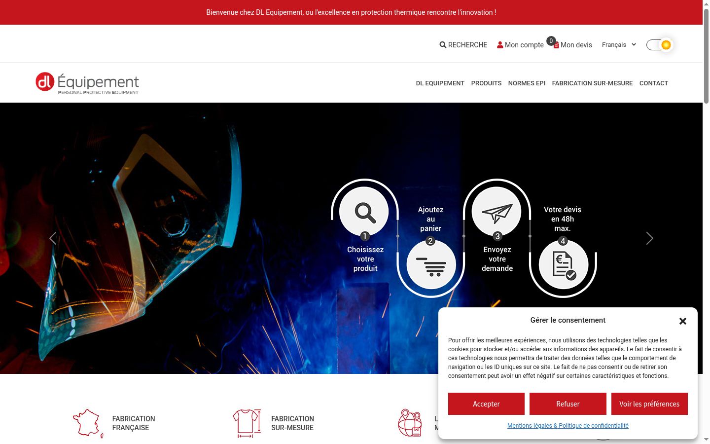 Zrzut ekranu banera zgody wyświetlanego przed jakąkolwiek interakcją