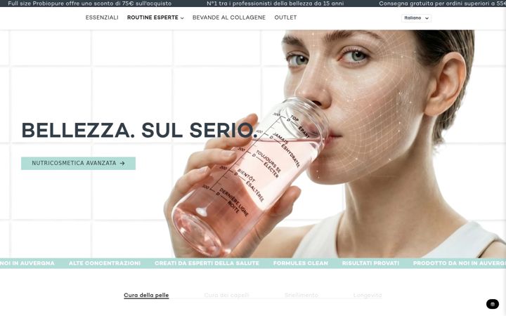 Screenshot of dlabnutricosmetics.it