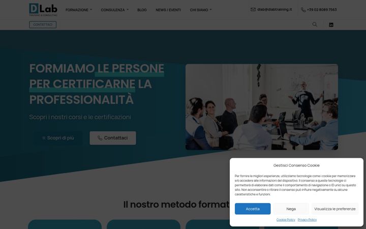 Screenshot of dlabtraining.it