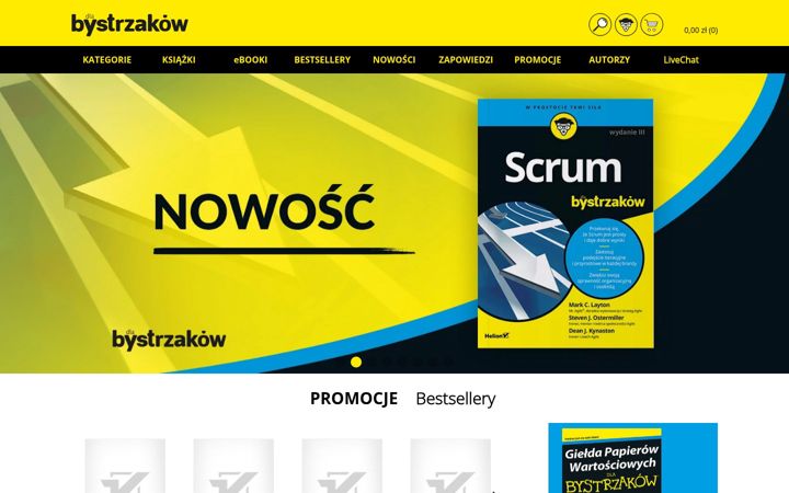 Kuvakaappaus sivustosta dlabystrzakow.pl