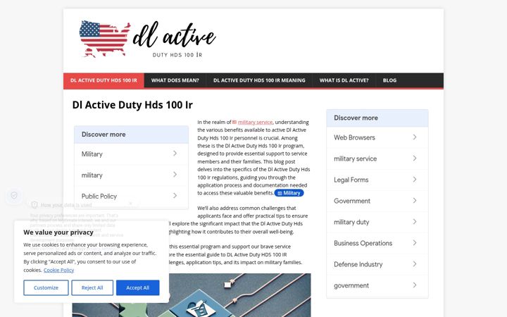 Screenshot of dlactivedutyhds100ir.com