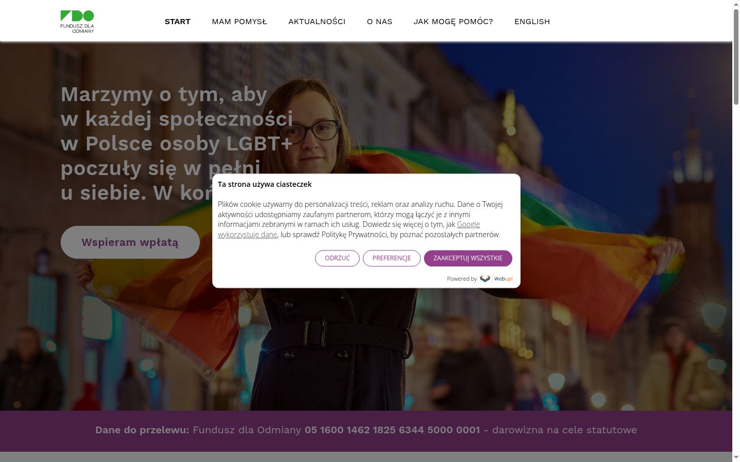 Sutikimo reklamjuostės, rodytos prieš bet kokią sąveiką, ekrano kopija
