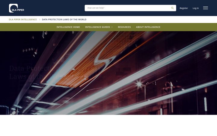Screenshot of dlapiperdataprotection.com