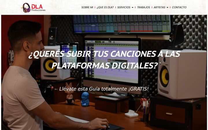 Screenshot of dlaproducciones.com