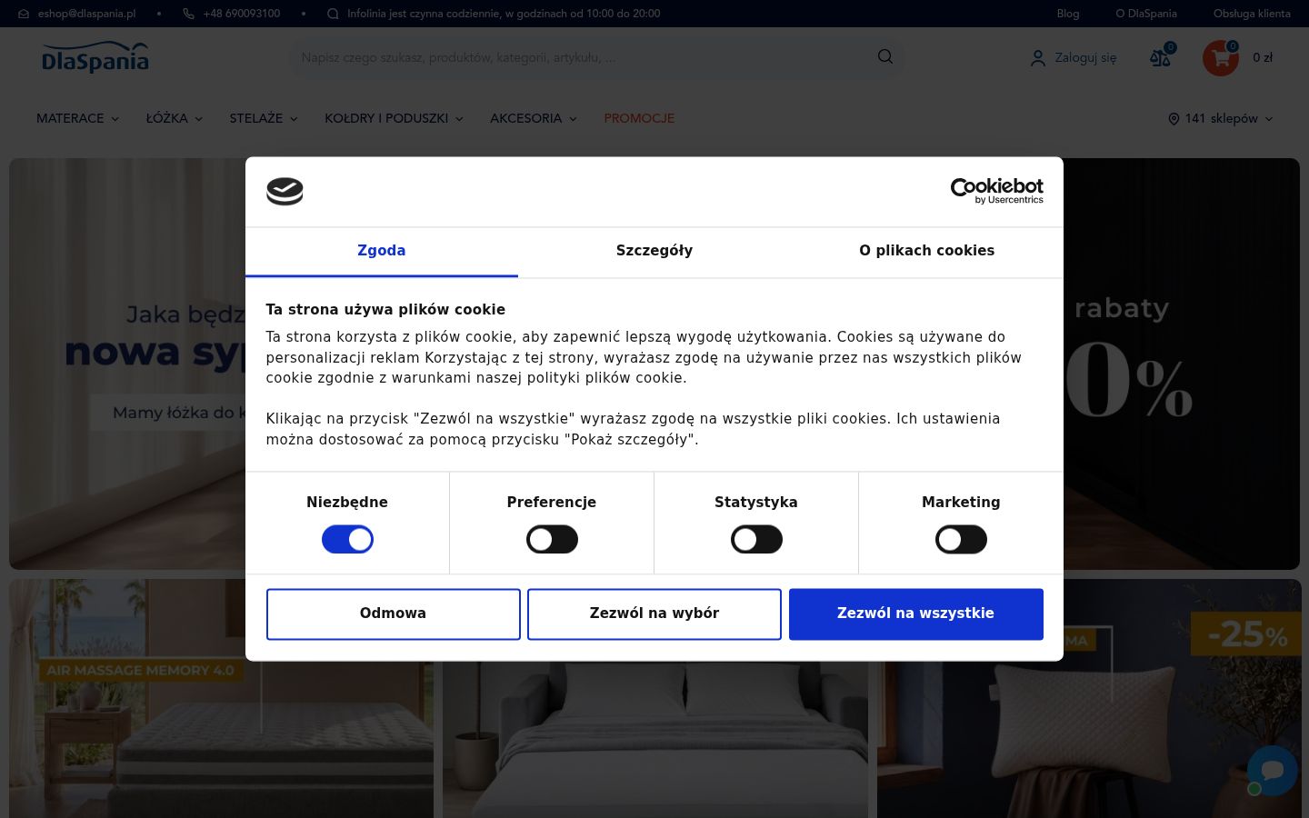 Screenshot van de toestemmingsbanner zoals getoond vóór enige interactie