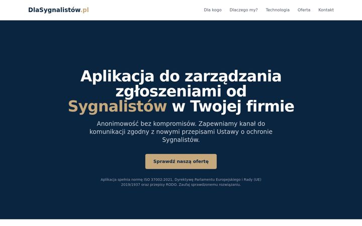 Screenshot of dlasygnalistow.com