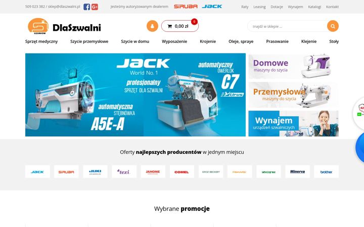 Screenshot di dlaszwalni.pl
