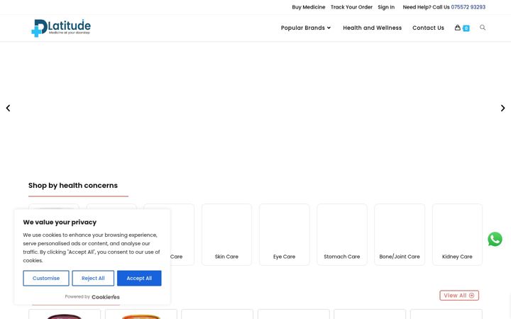 Screenshot of dlatitudepharmacy.com