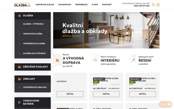 Snímek obrazovky dlazba.cz