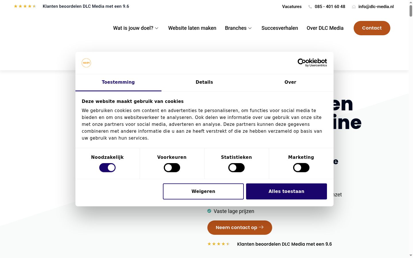Zrzut ekranu banera zgody wyświetlanego przed jakąkolwiek interakcją