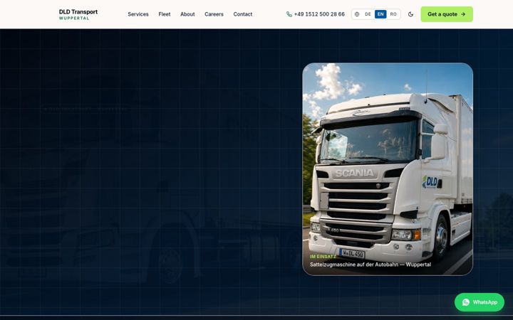 Screenshot of dld-transport.de