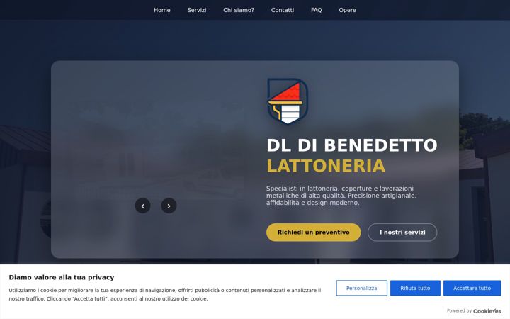 Screenshot of dldibenedettolattoneria.com