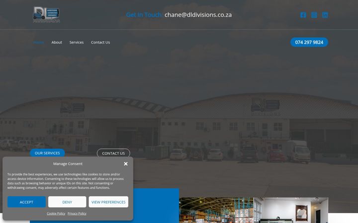 Screenshot of dldivisions.co.za