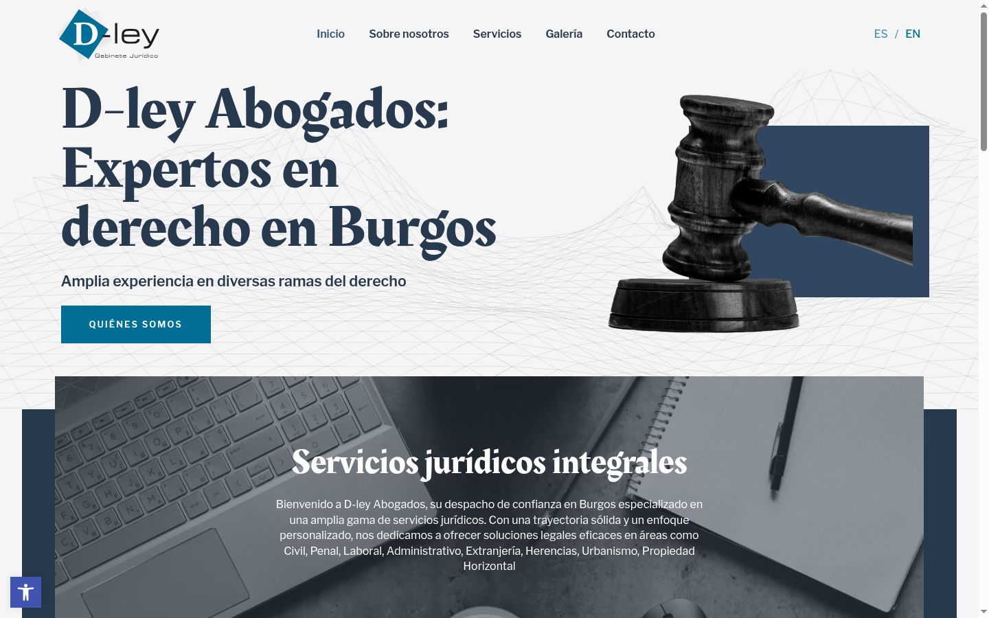 Captura de pantalla del banner de consentimiento mostrado antes de cualquier interacción