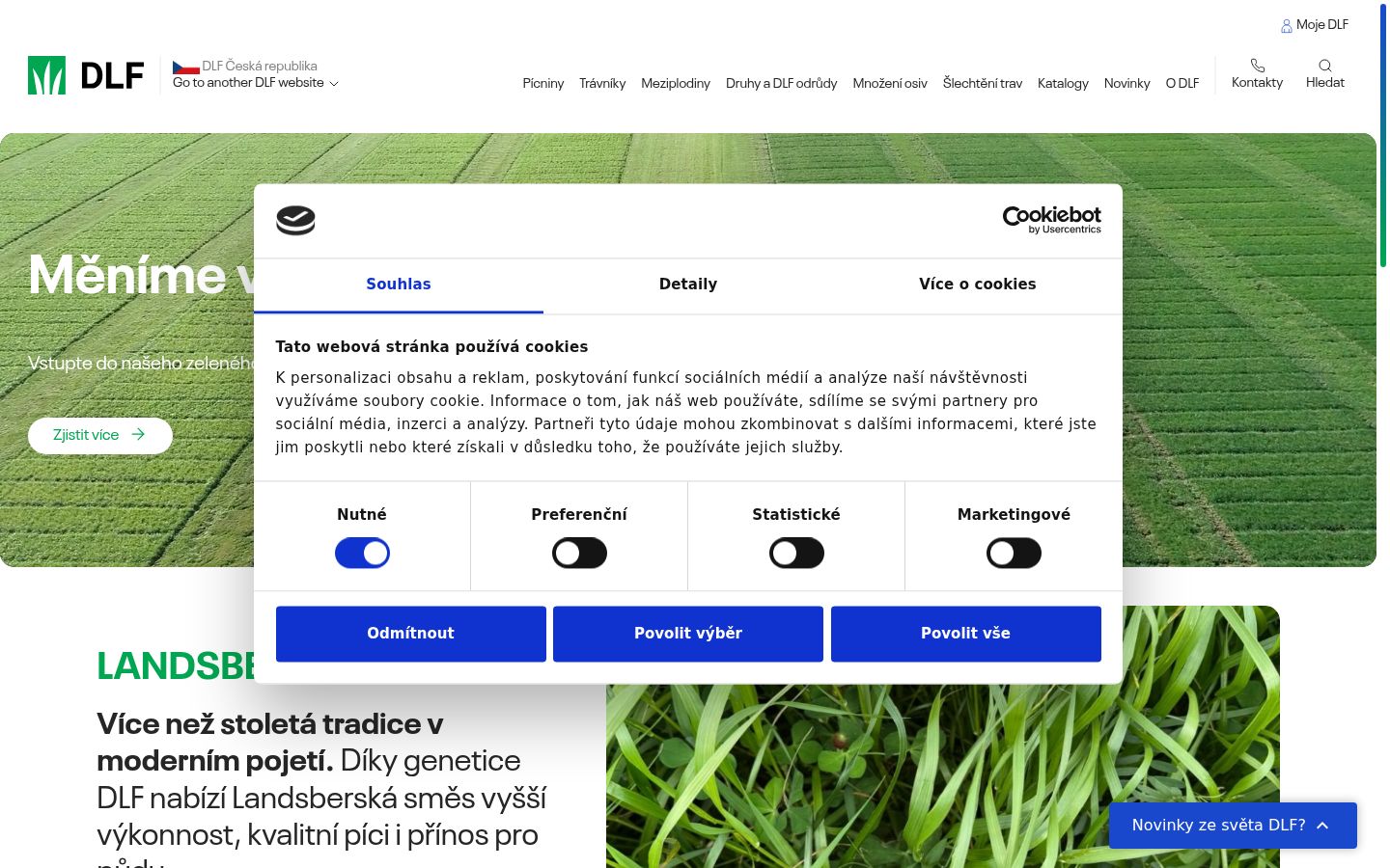 Screenshot del banner di consenso mostrato prima di qualsiasi interazione