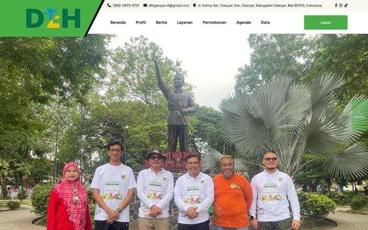 Screenshot of dlhgianyar.id