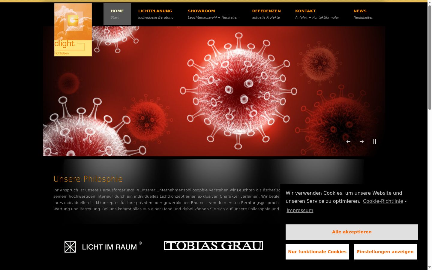 Screenshot del banner di consenso mostrato prima di qualsiasi interazione
