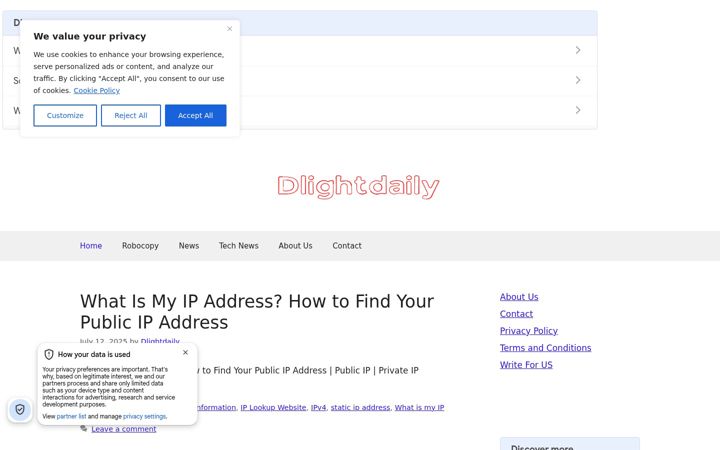 Screenshot of dlightdaily.com