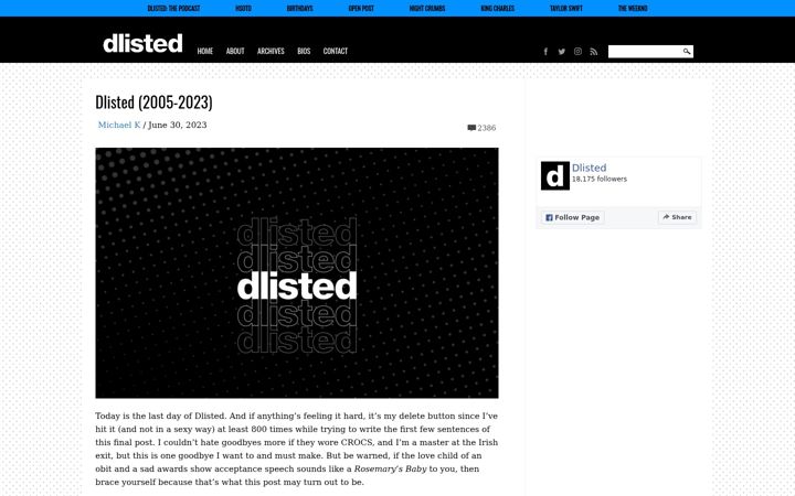Screenshot of dlisted.com