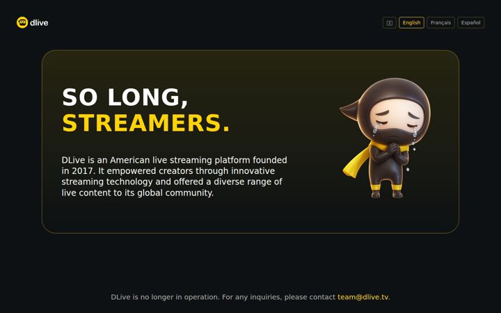 Screenshot of dlive.tv