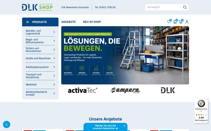 Screenshot of dlk-shop.de