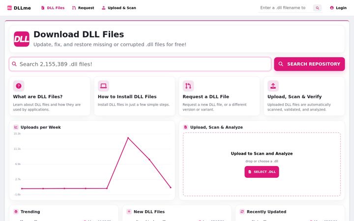 Screenshot of dllme.com