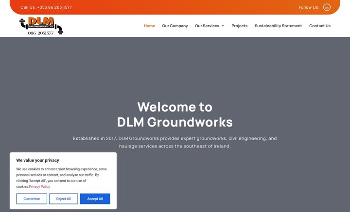 Screenshot of dlmgroundworks.com