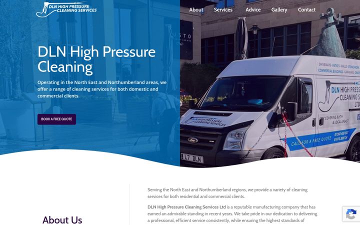 Screenshot of dlncleaning.com