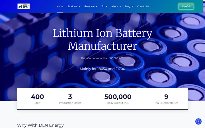 Screenshot of dlnenergy.com