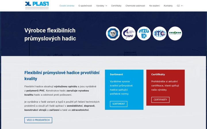 Skærmbillede af dlplast.eu