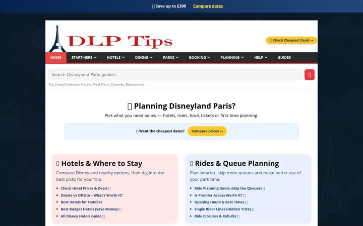 Screenshot of dlptips.com