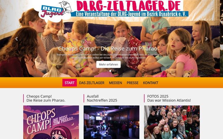 Screenshot of dlrg-zeltlager.de
