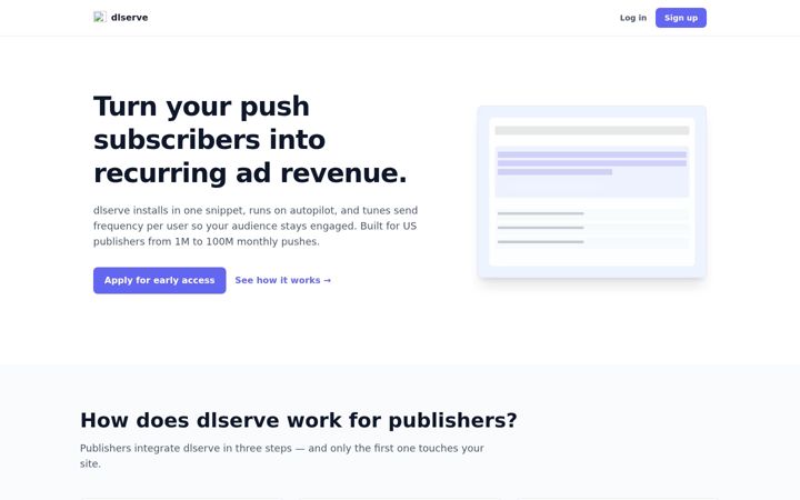 Screenshot of dlserve.ai