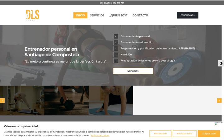 Screenshot of dlslivefit.com