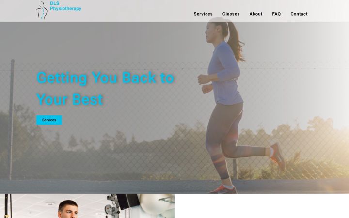 Screenshot of dlsphysiotherapy.com