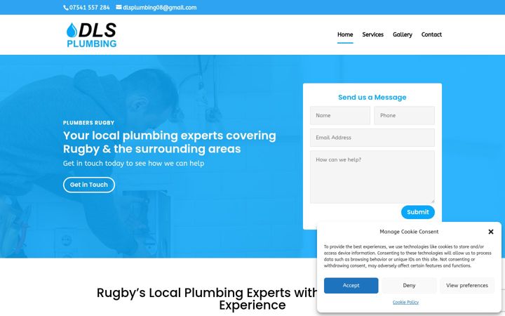 Snímek obrazovky dlsplumbing.co.uk