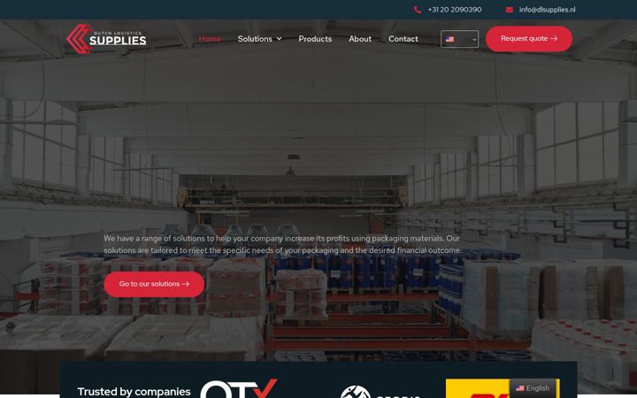 Snimka zaslona za dlsupplies.nl
