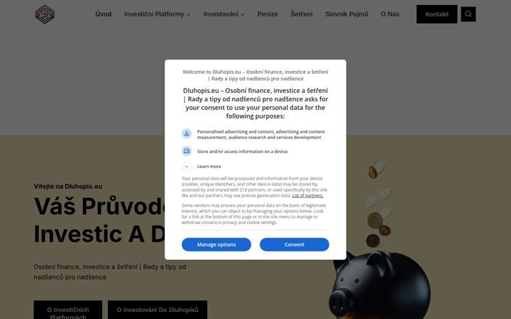 Screenshot of dluhopis.eu