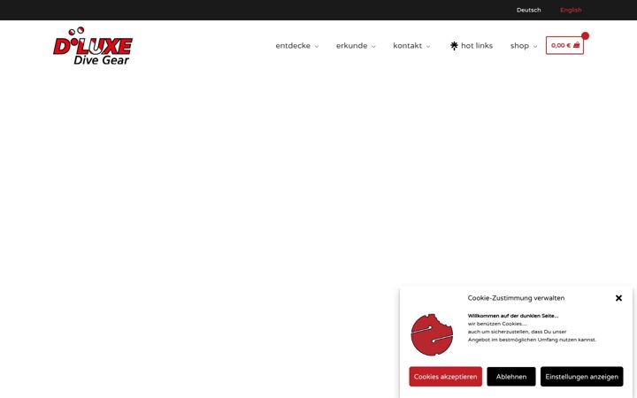 Screenshot of dluxedivegear.de