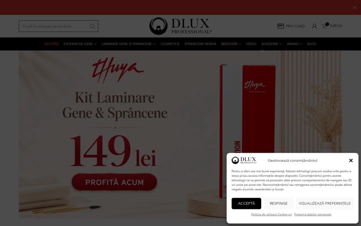 Screenshot of dluxromania.ro