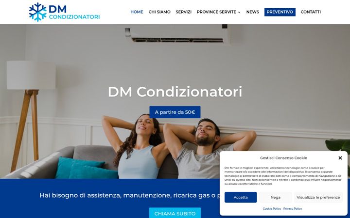 Screenshot of dm-condizionatori.it