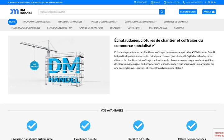 Ekrano kopija dm-echafaudage-france.fr